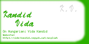 kandid vida business card